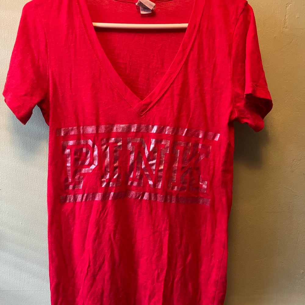 Victorias Secret Pink V-Neck T-Shirt